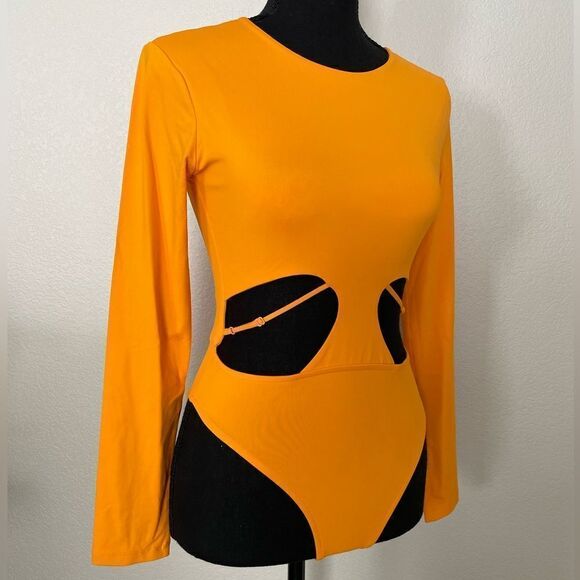 NWT Zara Cutout Long Sleeve Bodysuit - Picture 5 of 12